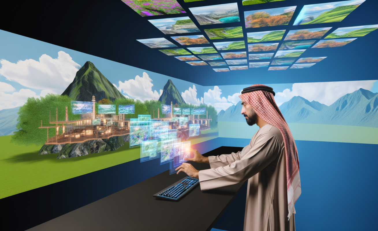 Creating AI-Generated Scenery for Virtual Worlds