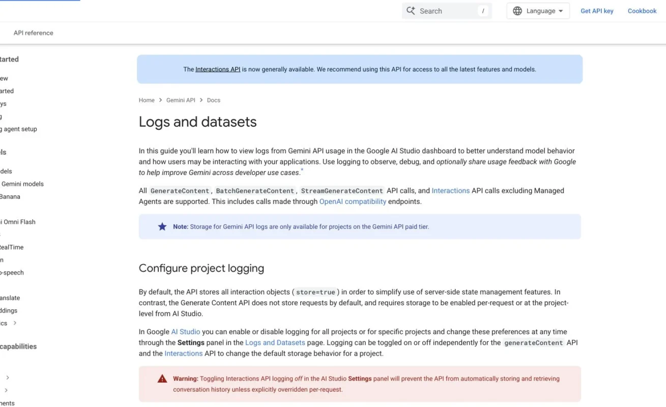Gemini API Logs: Debug More Without Retaining More Than You Mean To