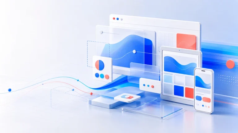 Modern responsive web UI components across desktop tablet and mobile