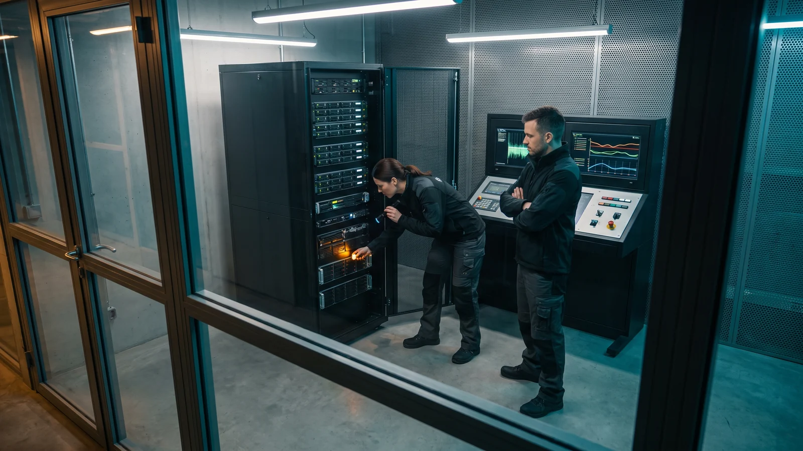GPT-6 Astra safety controls represented by an isolated server rack and a supervised access console