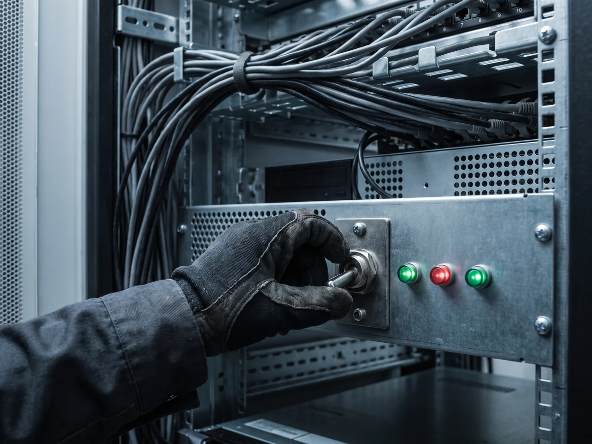 GPT-6 Astra safety controls reviewed by a security engineer beside a physical network isolation switch