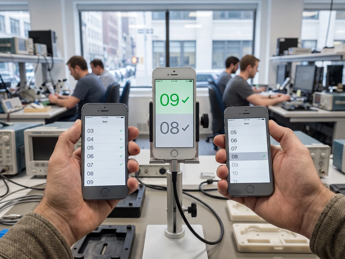 iOS 27 subscription Bundles and Suites: Hands verifying an assigned subscription seat on two mobile test devices